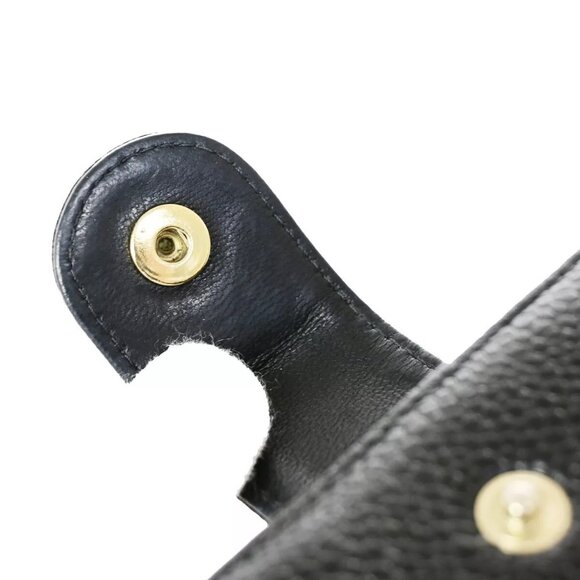 CHANEL CC Logo Long Bifold Wallet Purse Grained Calfskin Leather Black - Picture 8 of 15